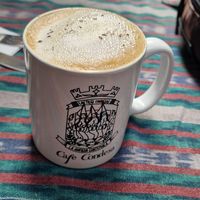 Vegan Chai latte at Café Condesa in Antigua
