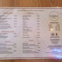 Menu front at MAM Vietnamese Street Food in Nijmegen