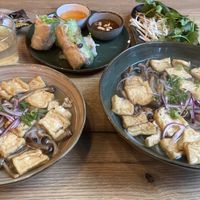 Pho regular and XL, and spring rolls. Yum!  at MAM Vietnamese Street Food in Nijmegen