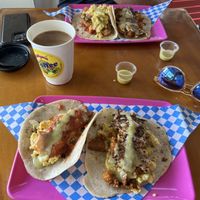 OMG!! Vegan DELICIOUS breakfasts tacos. They were so so good.   at Plantaqueria in San Antonio