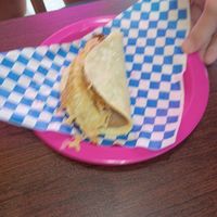 Bean and cheese on corn at Plantaqueria in San Antonio