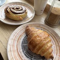 Croissant and cinnamon roll  at Veggies Patagonicos in El Calafate