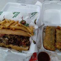 Philly box and Soul rolls at Juicy Vegan in Cleveland