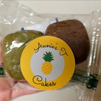 Red bean and matcha pineapple cakes at Little Moon Bake House in Oakland