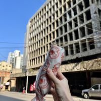 Opposite the falafel shop  at Falafel de Sahyoun in Beirut