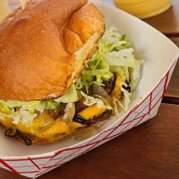 Smash burger at Speed-o Cappuccino in Portland