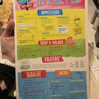 Menu 1  at Chuy's in Plano