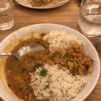 Lentil Dahl and vegetable curry  at L'Indien in Bordeaux