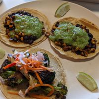 Vegan Black Bean Tacos at Tacology 201 in Springfield