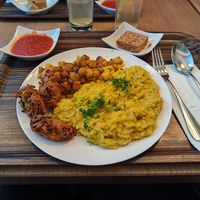 Daily special: Kichari stew, croquets, potatoes at Mohini in Zurich