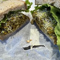Curried tempeh sandwich   at Harvest Thyme Alachua in Alachua