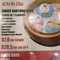 Menu at Son in Law in Melbourne