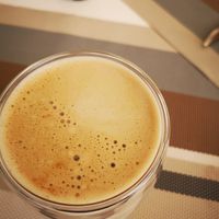 Oat milk Salted Caramel latte at Muse The Juice in Marmaris