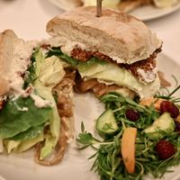 Sandwich with small side salad!  at Abandoned Sandwich - 언덕 UNDUCK in Seoul