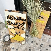 Cute signage  at Abandoned Sandwich - 언덕 UNDUCK in Seoul