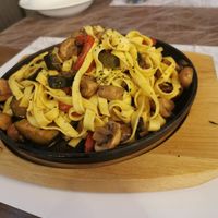 Vegane Alio Olio mit Gemüse at Albatros Restaurant & Terrasse in Lorch