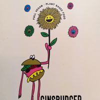 New Menu (note the "Full Vegan" mention) at Ginsburger Vegetarian Superstar in Paris