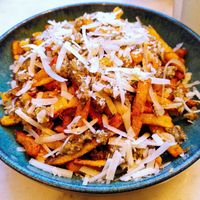 Truffle fries at Ginsburger Vegetarian Superstar in Paris