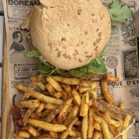 Glutenfree Ma Que with Fries  at Ginsburger Vegetarian Superstar in Paris