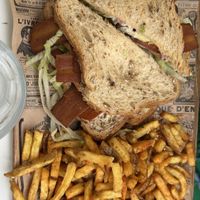 Lgbt Sandwich with Fries  at Ginsburger Vegetarian Superstar in Paris