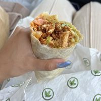 buffalo chicken wrap!  at Plant Power Fast Food in Escondido