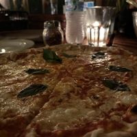 Margarita pizza vegan cheese   at Pizzeria Manglar in Tulum