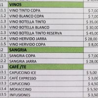 Menu 5 of 6, March 2023 at Inti Garden in Puerto Baquerizo Moreno