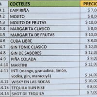 Menu 6 of 6, March 2023 at Inti Garden in Puerto Baquerizo Moreno