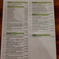 Menu at Inti Garden in Puerto Baquerizo Moreno