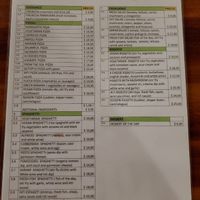 Menu at Inti Garden in Puerto Baquerizo Moreno