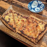 Tofu pizza at Higoro in Tokyo