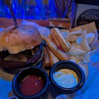 Vegan burger at Monteverde Brewing Company in Monteverde