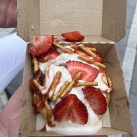 Strawberry pretzel also delicious!!!  at Cinnaholic in Pittsburgh