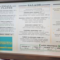 Menu at Arden's Garden in Sandy Springs