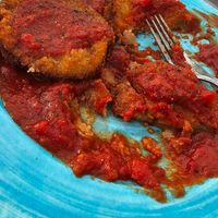 Eggplant appitizer at Snook's Bayside Restaurant & Grand Tiki in Key Largo