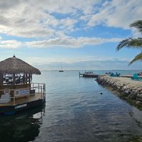 View from our table at Snook's Bayside Restaurant & Grand Tiki in Key Largo