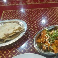 Vegetable jalfrezi with tandoori roti at New Bombay in Manila