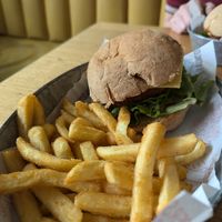 Vegan chicken burger at His Boy Elroy in Wollongong
