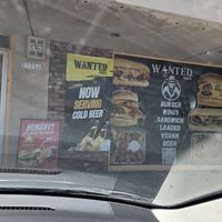 Sign in front at Wanted Grill in Santa Clarita