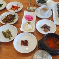 Set menu and Kimbap at Loving Hut - Peace Point in Daegu