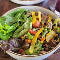 Island Bowl - was okay, for me too much dressing and tempeh at Roots  in Canggu