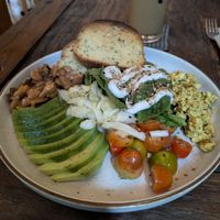 Power Plant Big Breakfast with Scrambled Tofu at Roots  in Canggu