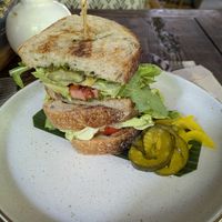 Eggplant Tempura Sandwich at Roots  in Canggu