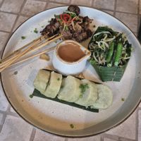 Mushroom skewers at Roots  in Canggu