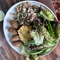 Falafel with salad, beans, rice ❤️  at LIVA Vida Vegana in Fortaleza