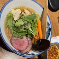 Rainbow Vegan Ramen (ignore dipping noodle sauce on the side)  at Afuri - Shinjuku Sumitomo in Tokyo