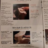 Menu at ARTE in Canggu