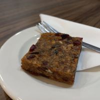 Vegan fruity flapjack at Jubilee Cafe in Selsdon
