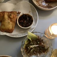 Seaweed salad and tempeh  at Saji in Copenhagen