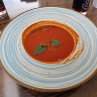 Tomatensuppe (normalerweise nicht vegan, war aber vegan möglich) at Pizzeria Ristorante da Giuseppe in Trier